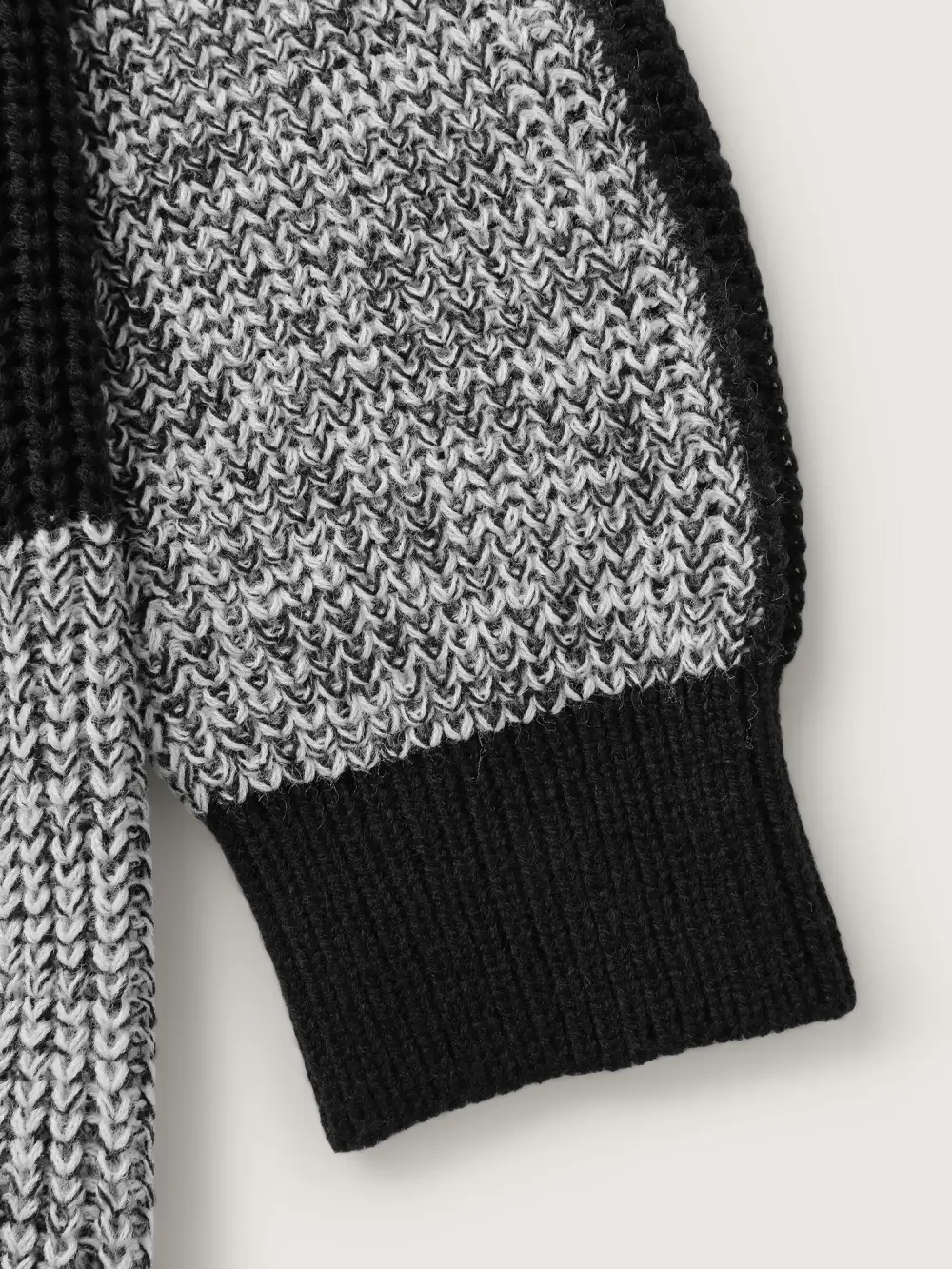 Checkered Heather Textured Open-Front Cardigan