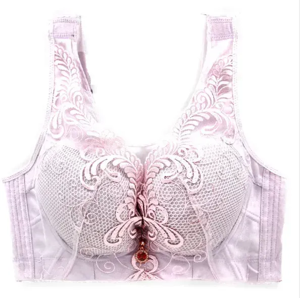 Embroidery Wireless Full Busted Anti Sagging Cami Bras