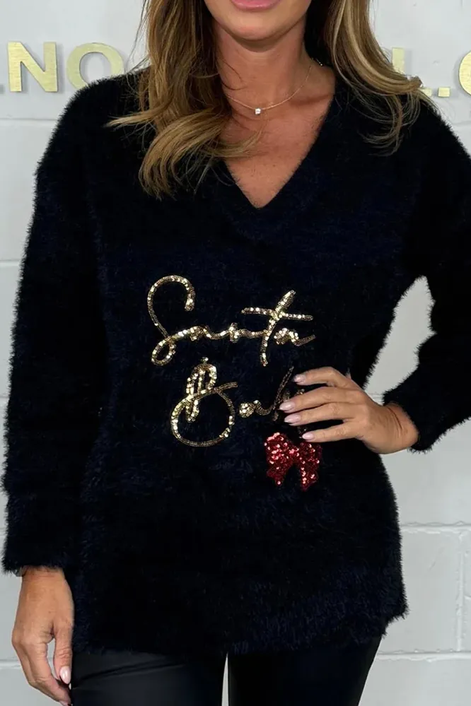 Santa Baby Fluffy Christmas Jumper