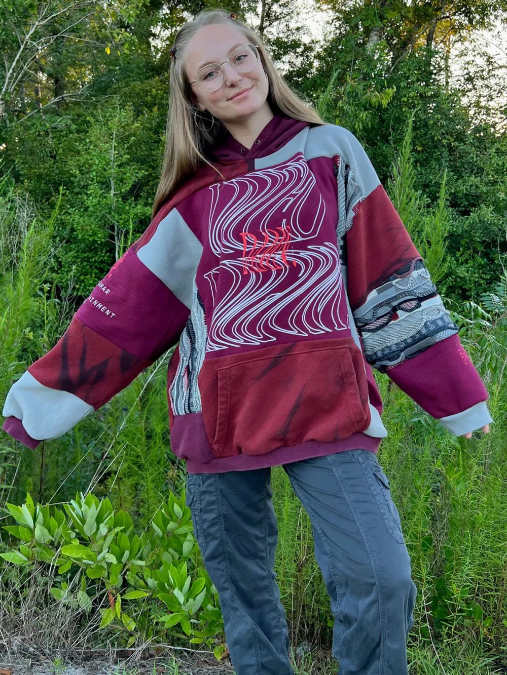 Purple Streetwear Leisure Hoodie Sweatshirts