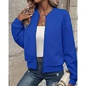 Women's Texture Sweatshirt Waffle Sweatshirt  Pullover Hoodie Sweatshirt Plain Streetwear Casual Long Sleeve Hooded Regular Tops Street Holiday Going out Buttons Black White Pink Wine Fall Winter