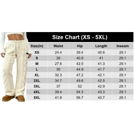 Women's wool lining casual pants