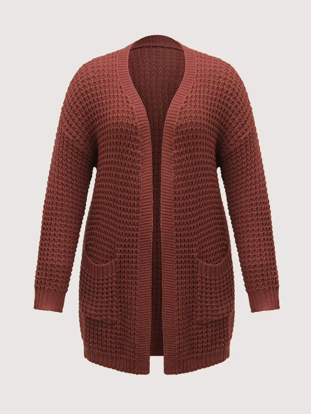 Vintage Textured Pockets Knit Cardigan