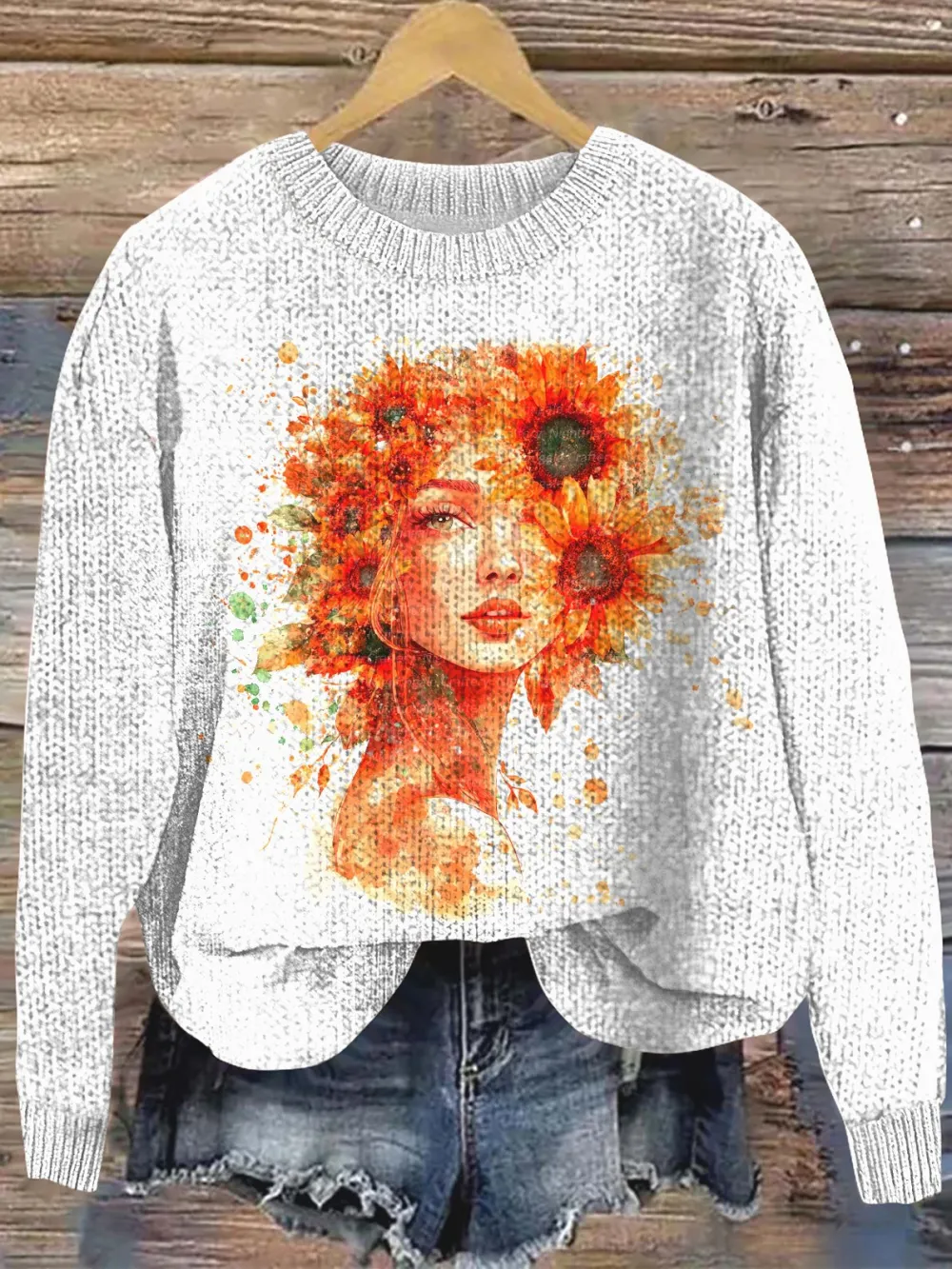 Regular Fit Crew Neck Casual Wool/Knitting Sweater