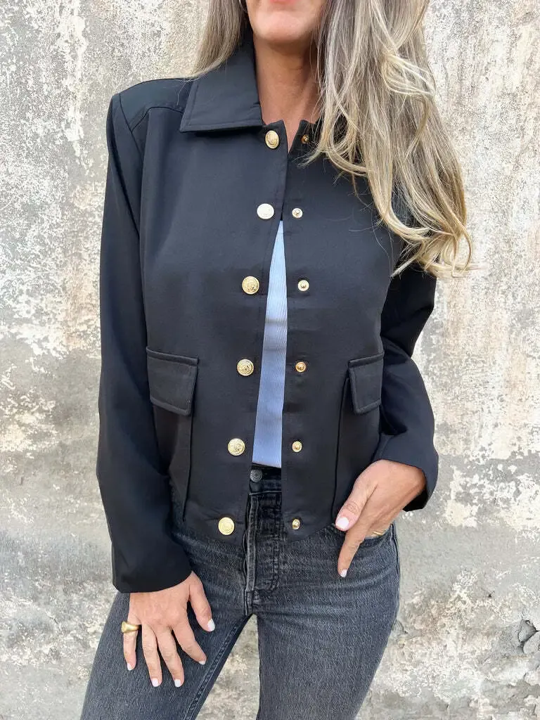 Charm Gold Button Jacket