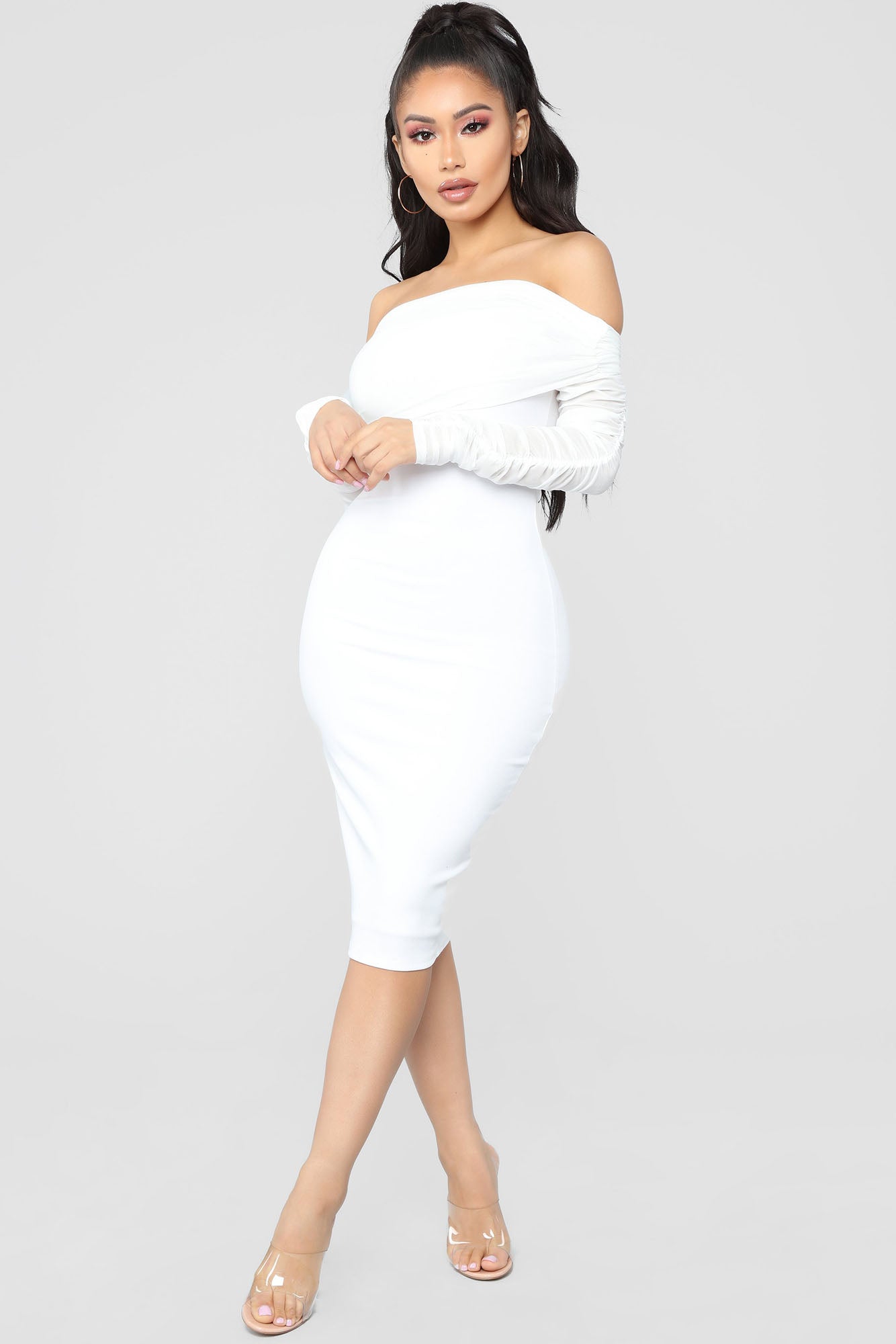 Take Me On A Dinner Date Dress - Off White