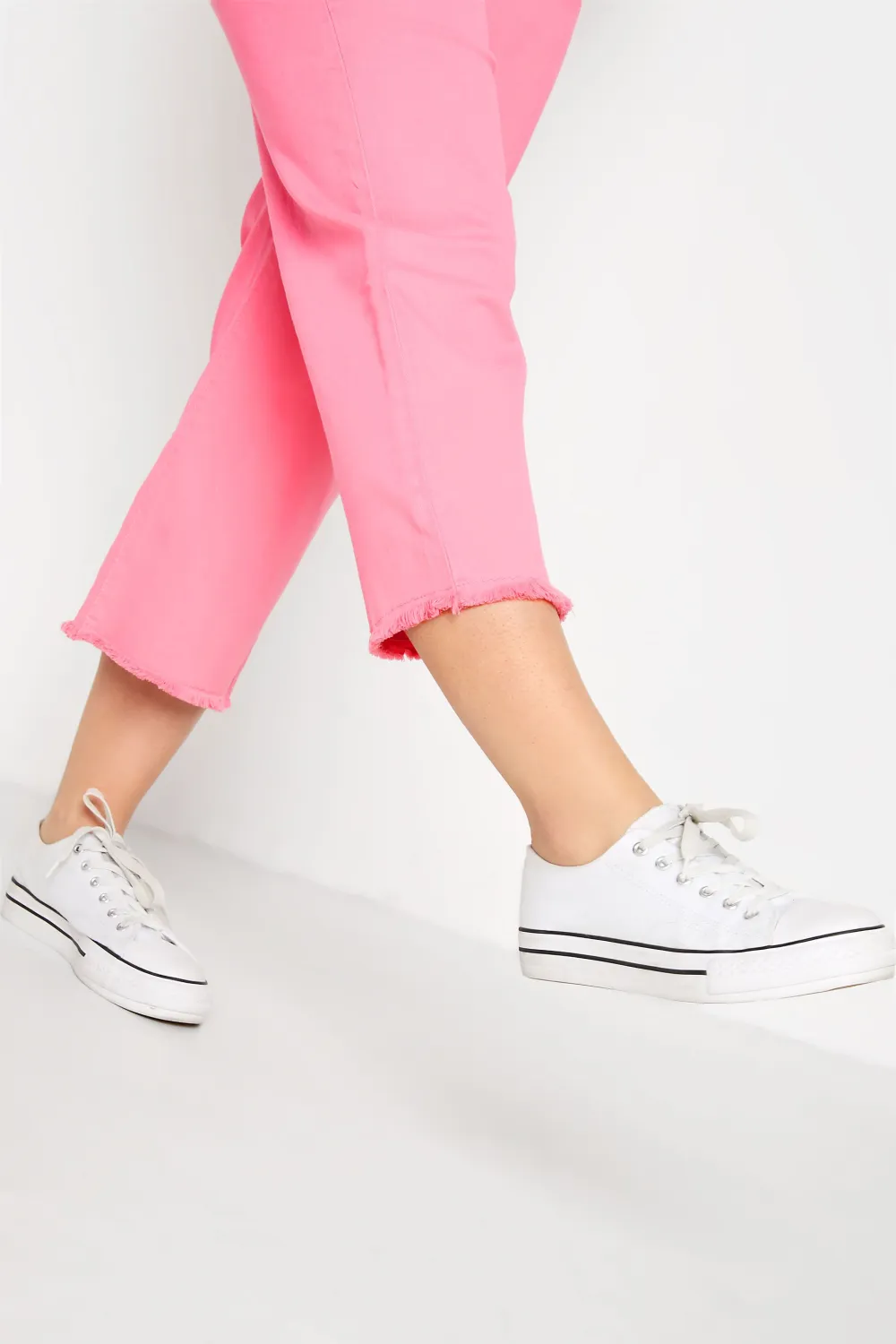 YOURS Curve White Stretch Wide Leg Cropped Jeans