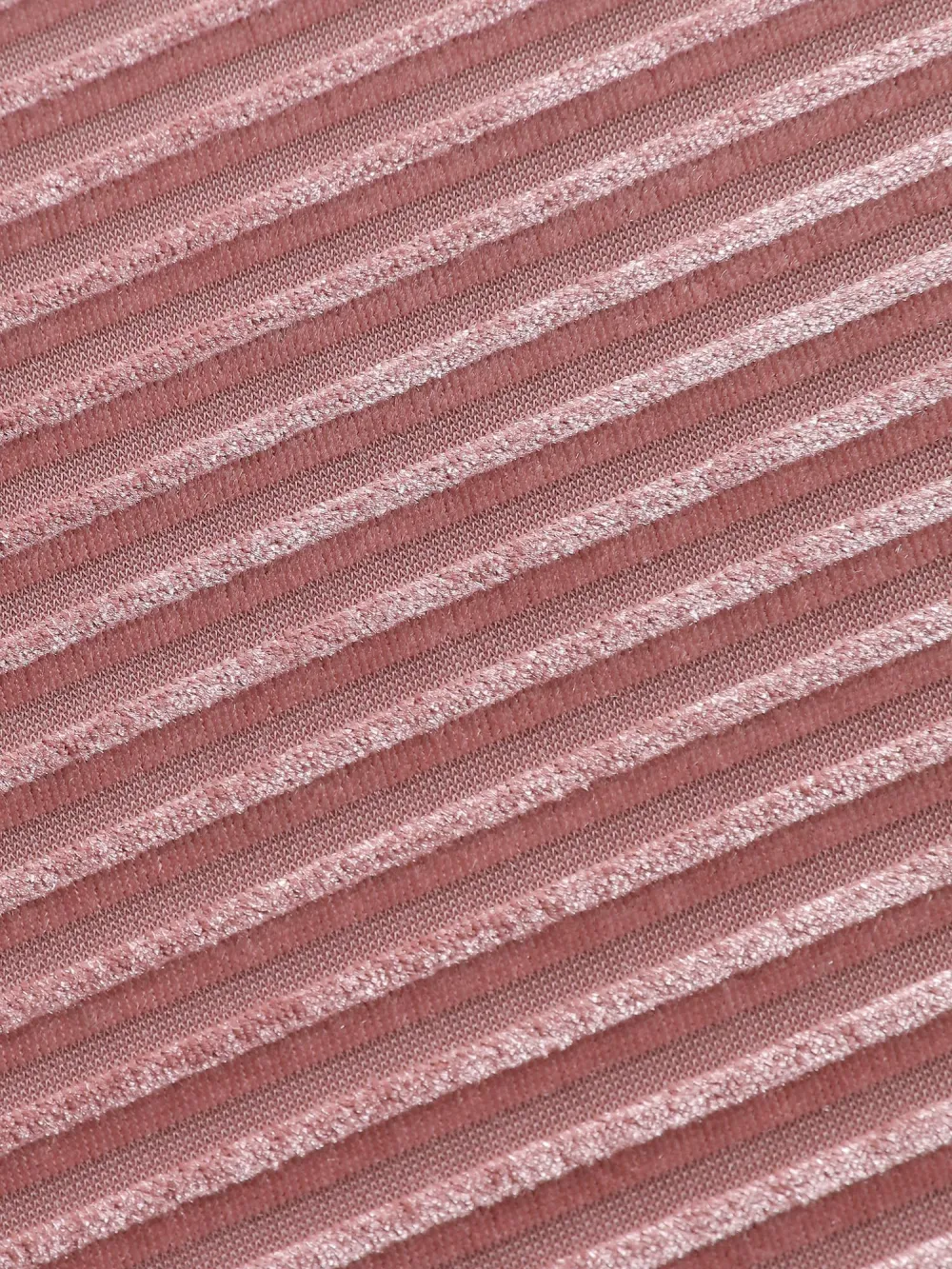 Velvet Laser Cut Stripe Sheer T-Shirt