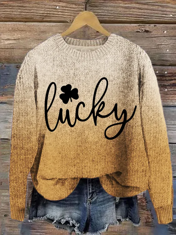 Women's St. Patrick's Day Shamrock Festive Sweater