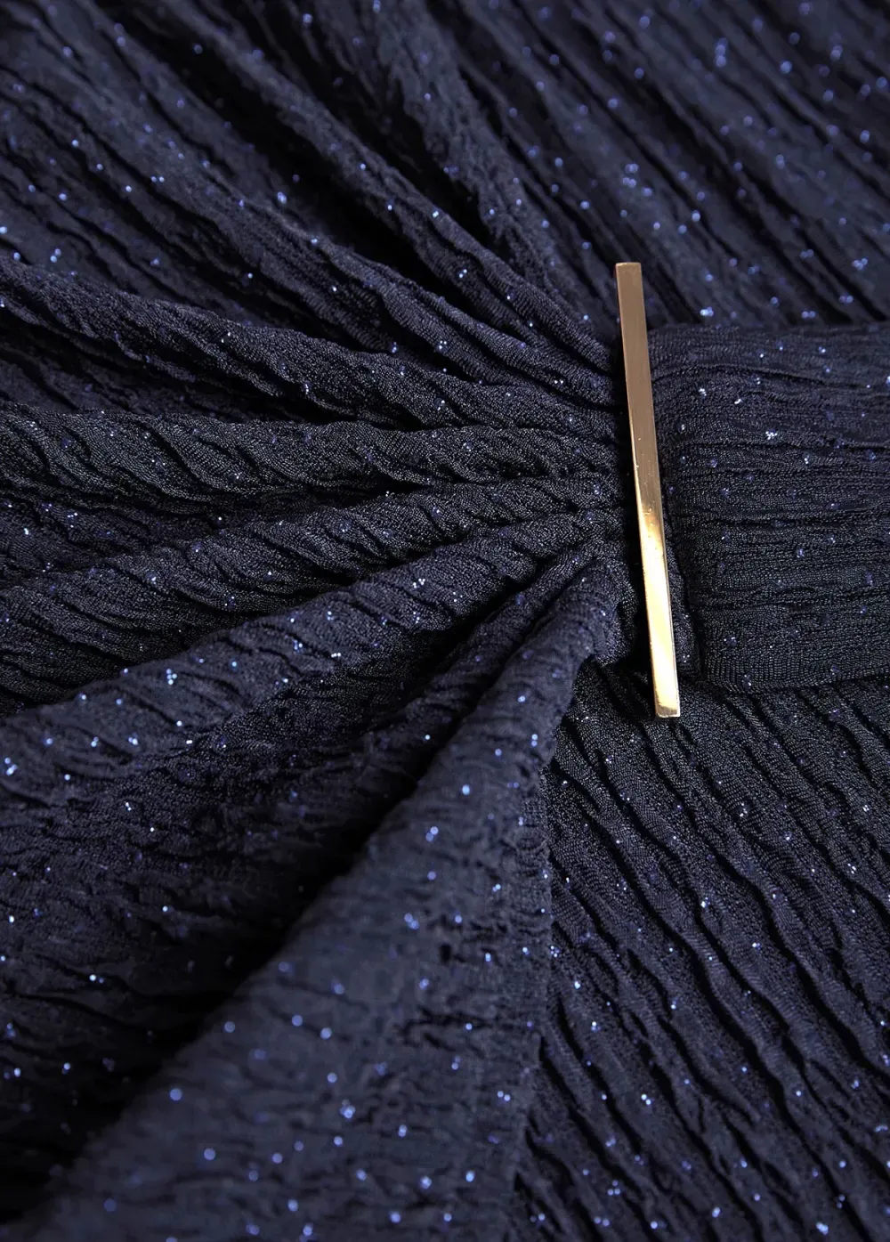 Navy Surplice Long Sleeve V Neck Shirt