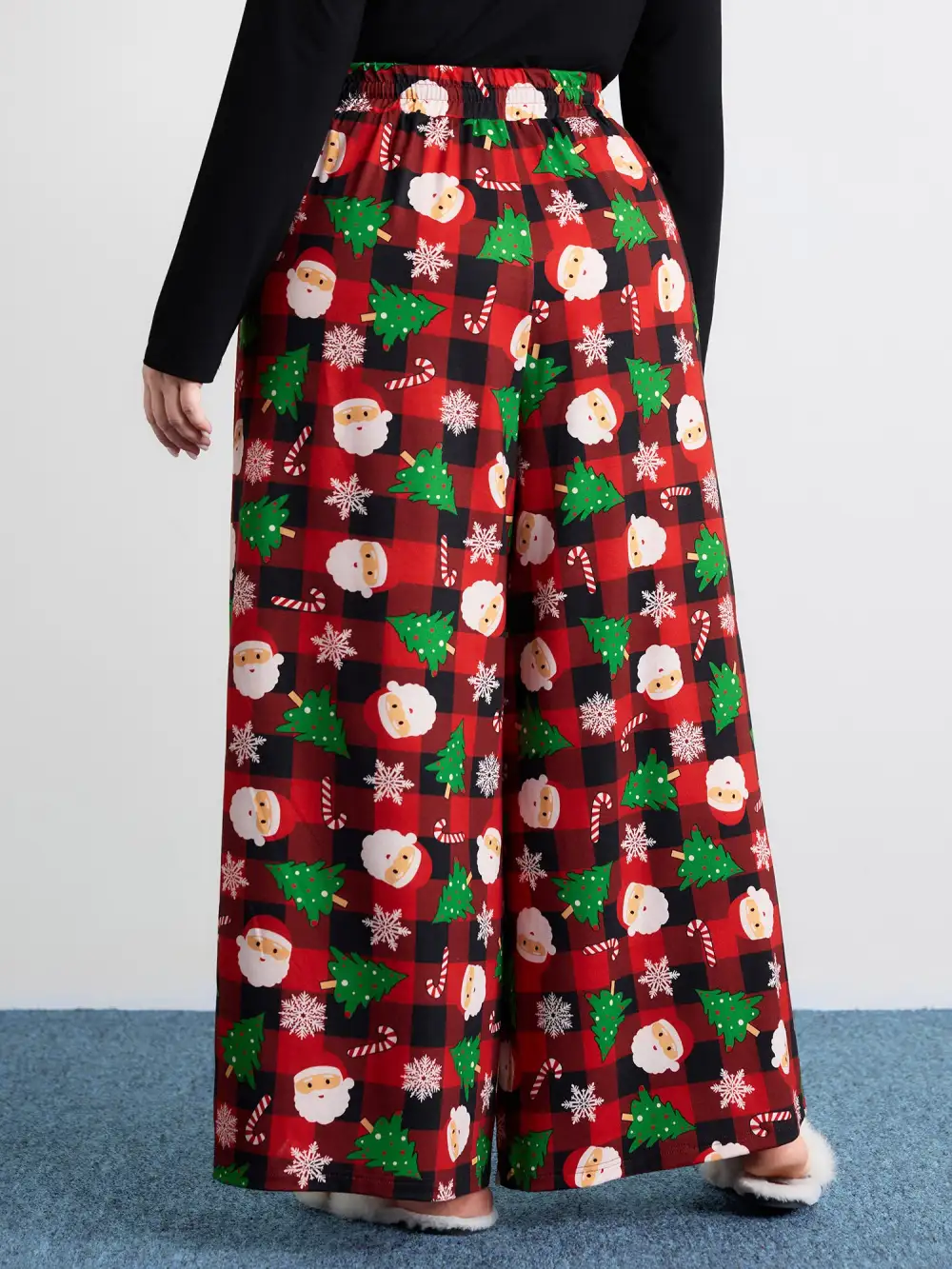 Santa Claus Christmas Wide Lounge Bottoms