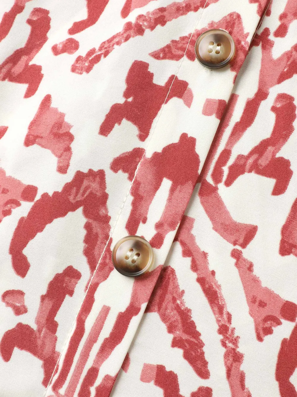 Spring Abstract Print Shirt Collar Midi Dress