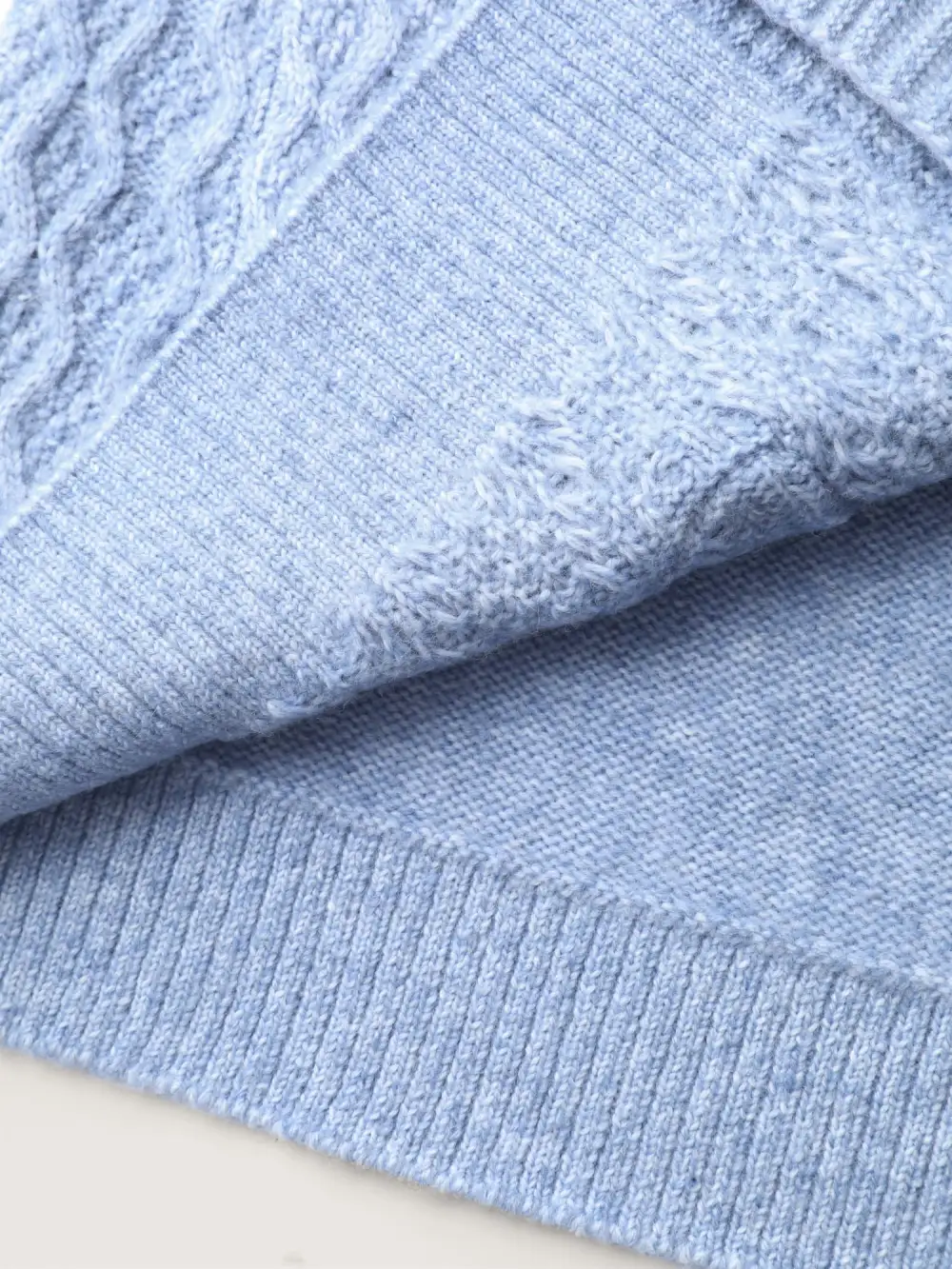 Cable Knit Textured Pockets Cardigan