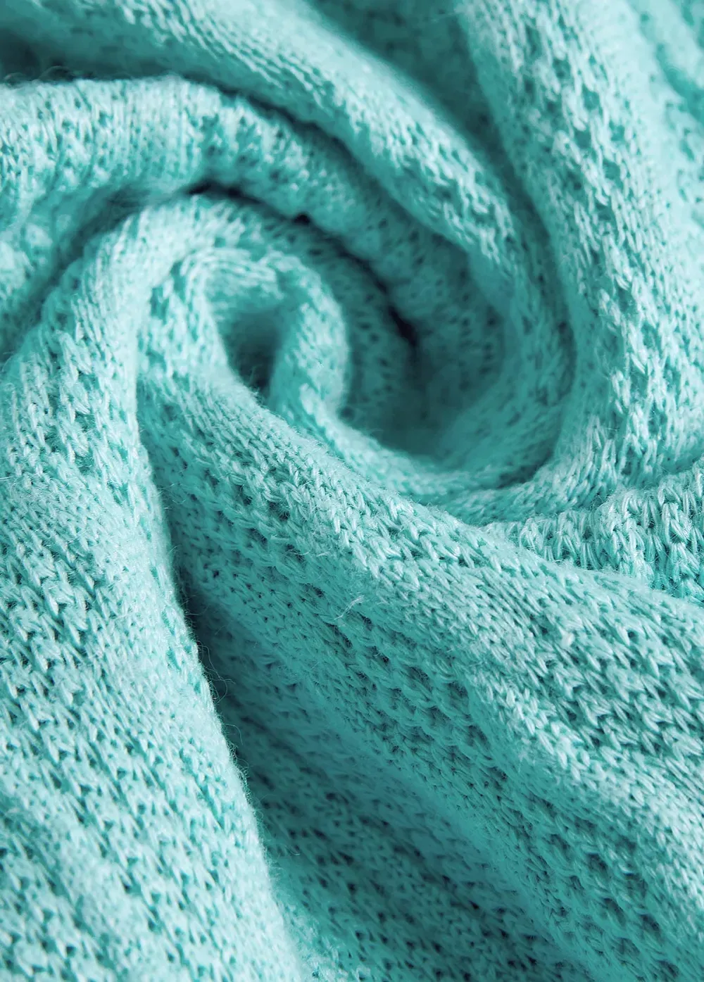 Mint Green Zipper Geometric Print Long Sleeve Sweatshirt