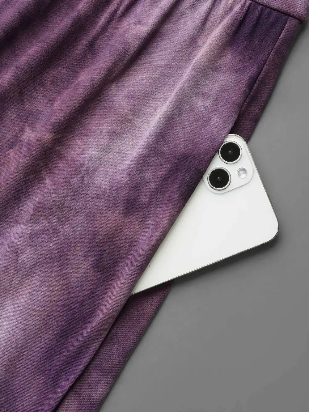 Tie-Dye Surplice Neck Curved Hem Midi Dress