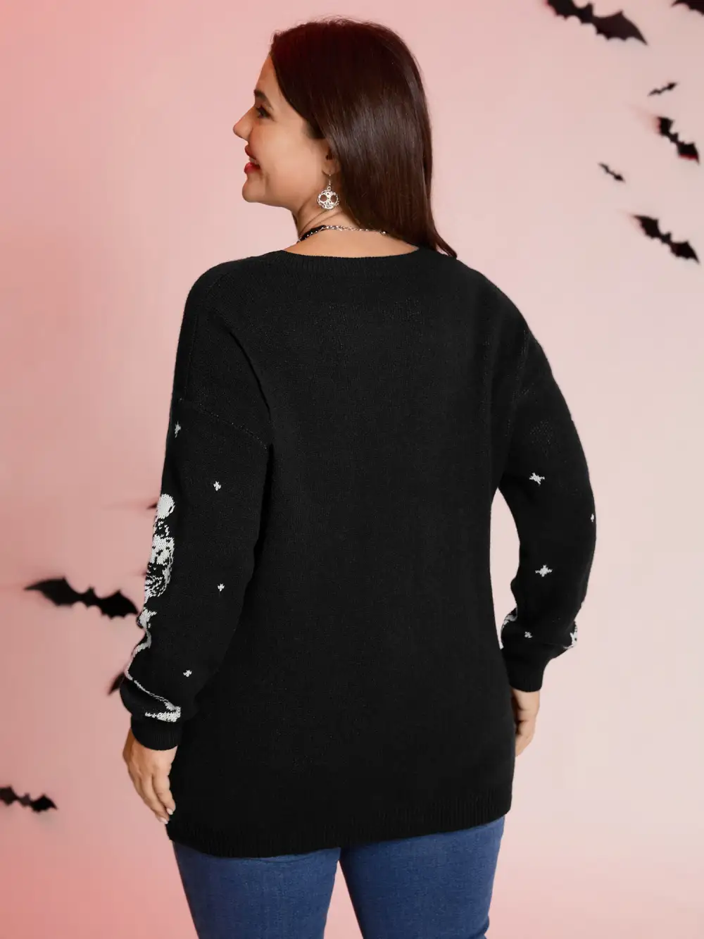 Supersoft Dancing Skeleton Print Pullover