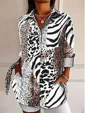 Women's Shirt Floral Graphic Vintage Daily Casual Long Sleeve Shirt Collar Regular Tops Daily Holiday Print Black And White Black Purple Orange Summer Spring