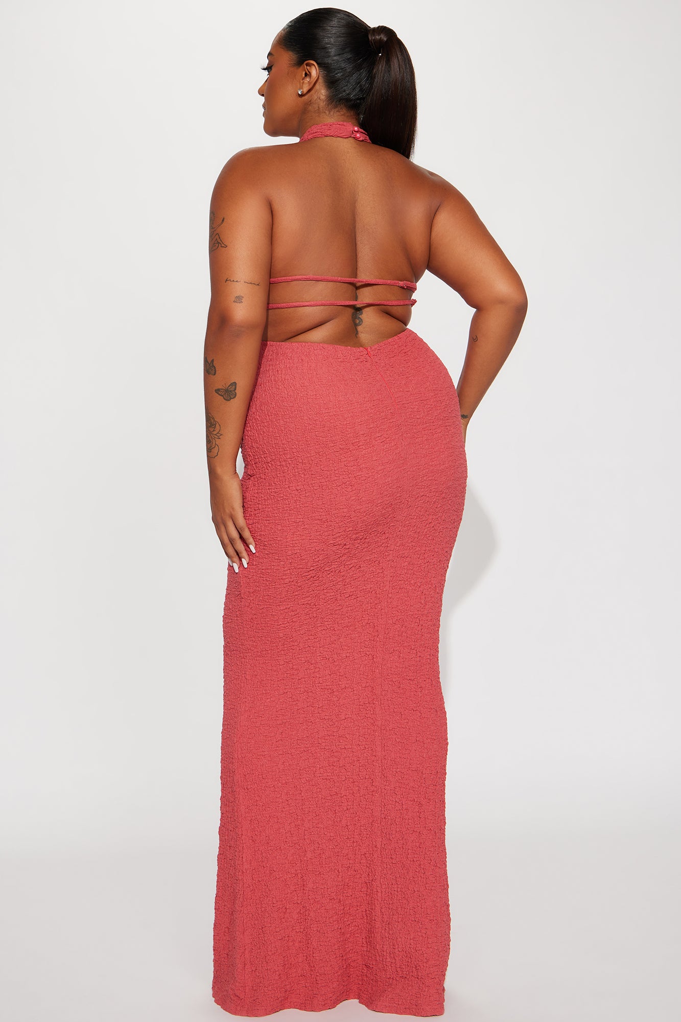 Taelynn Textured Maxi Dress - Marsala