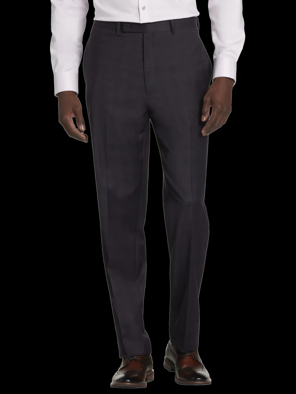 Michael Strahan Classic Fit Wool Blend Plaid Suit Pants