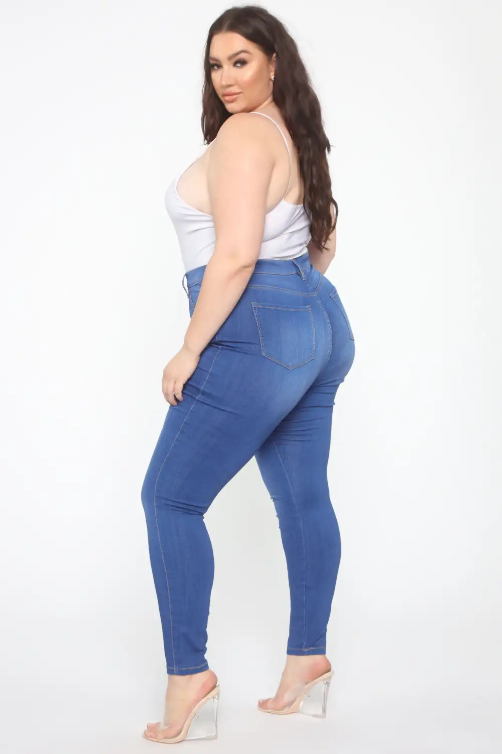 Emma Super Stretch High Rise Skinny Jean - Blue