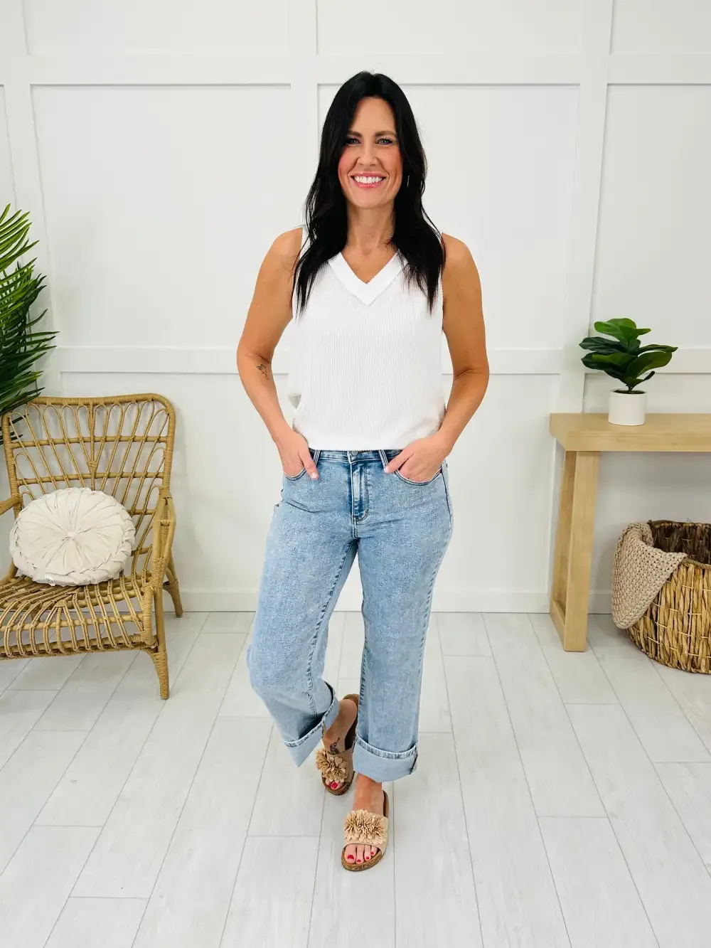 Judy Blue Caught Feelings Straight Fit Jeans