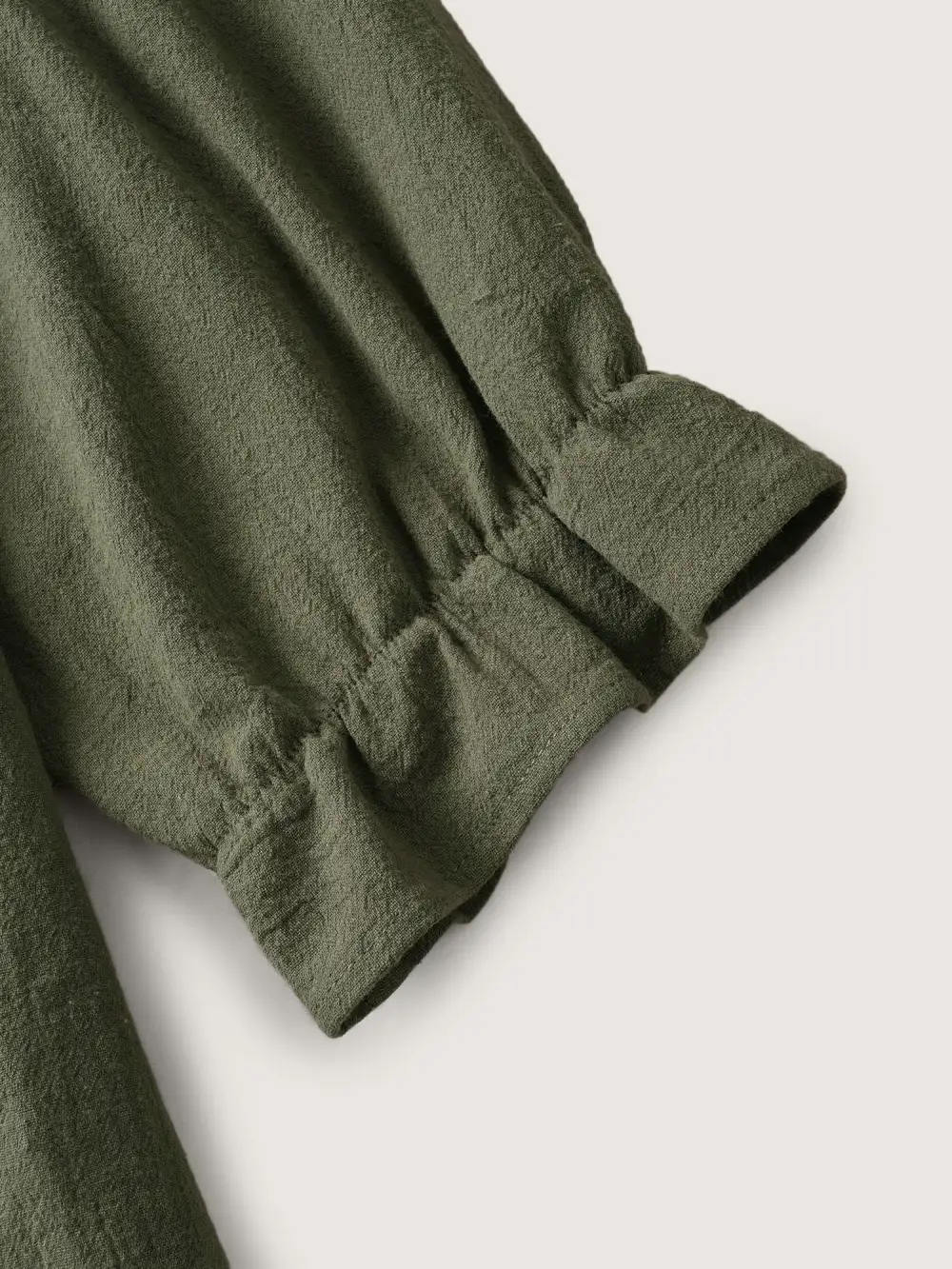 Broderie Anglaise Tie Knot Lantern Sleeve Blouse