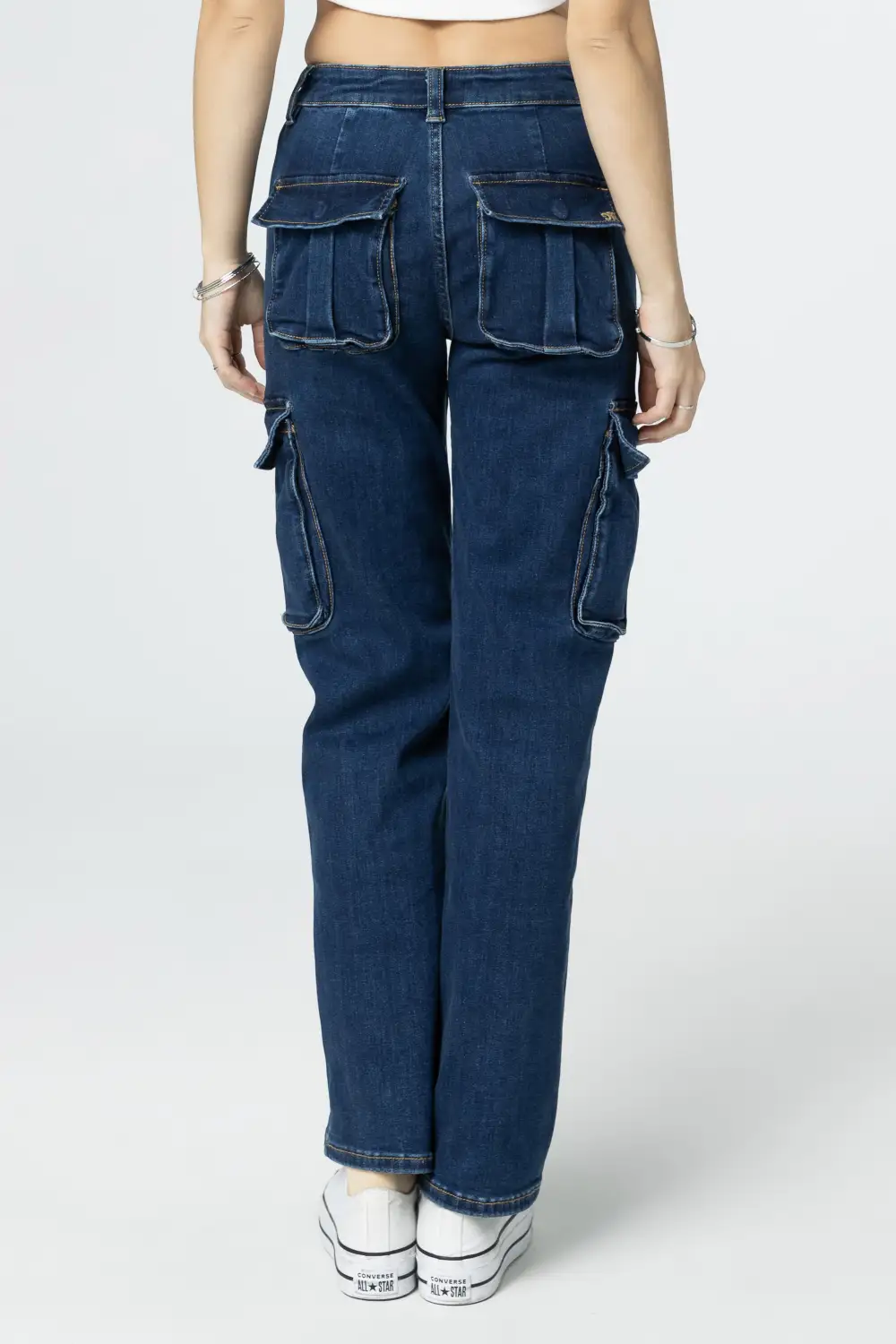 Denim Cargo Jeans