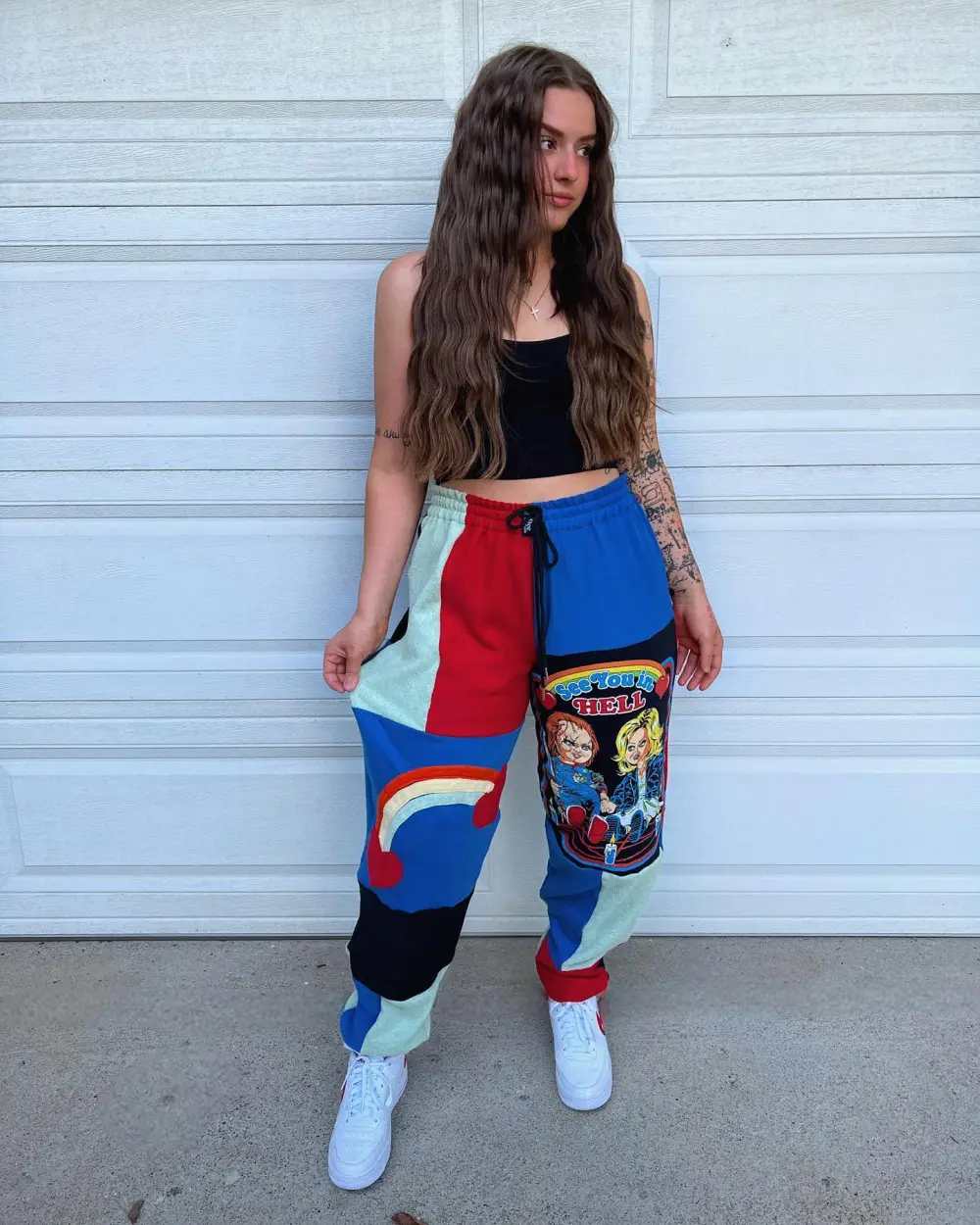 Navy sweatpants how perfect and cozy piece for your Halloween day