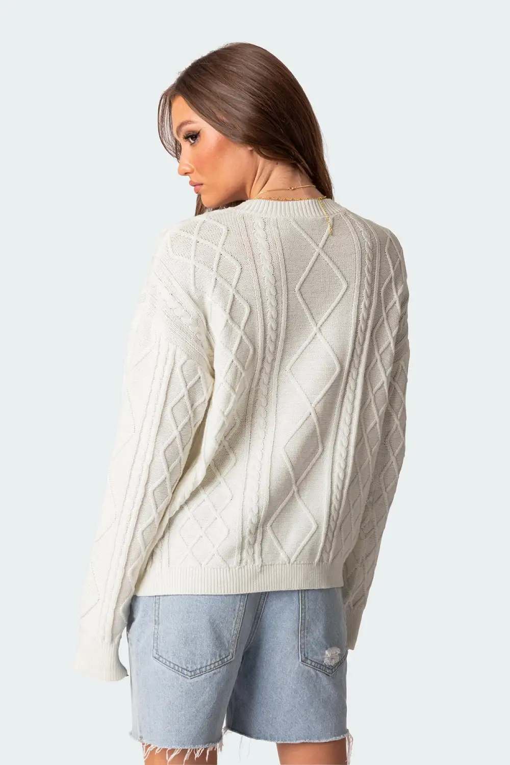 Jessy Cable Knit Oversized Sweater