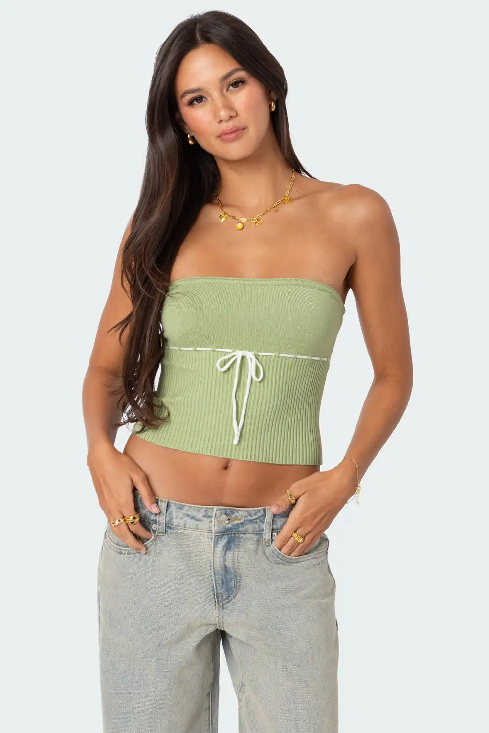 Elsie Knitted Tie Tube Top