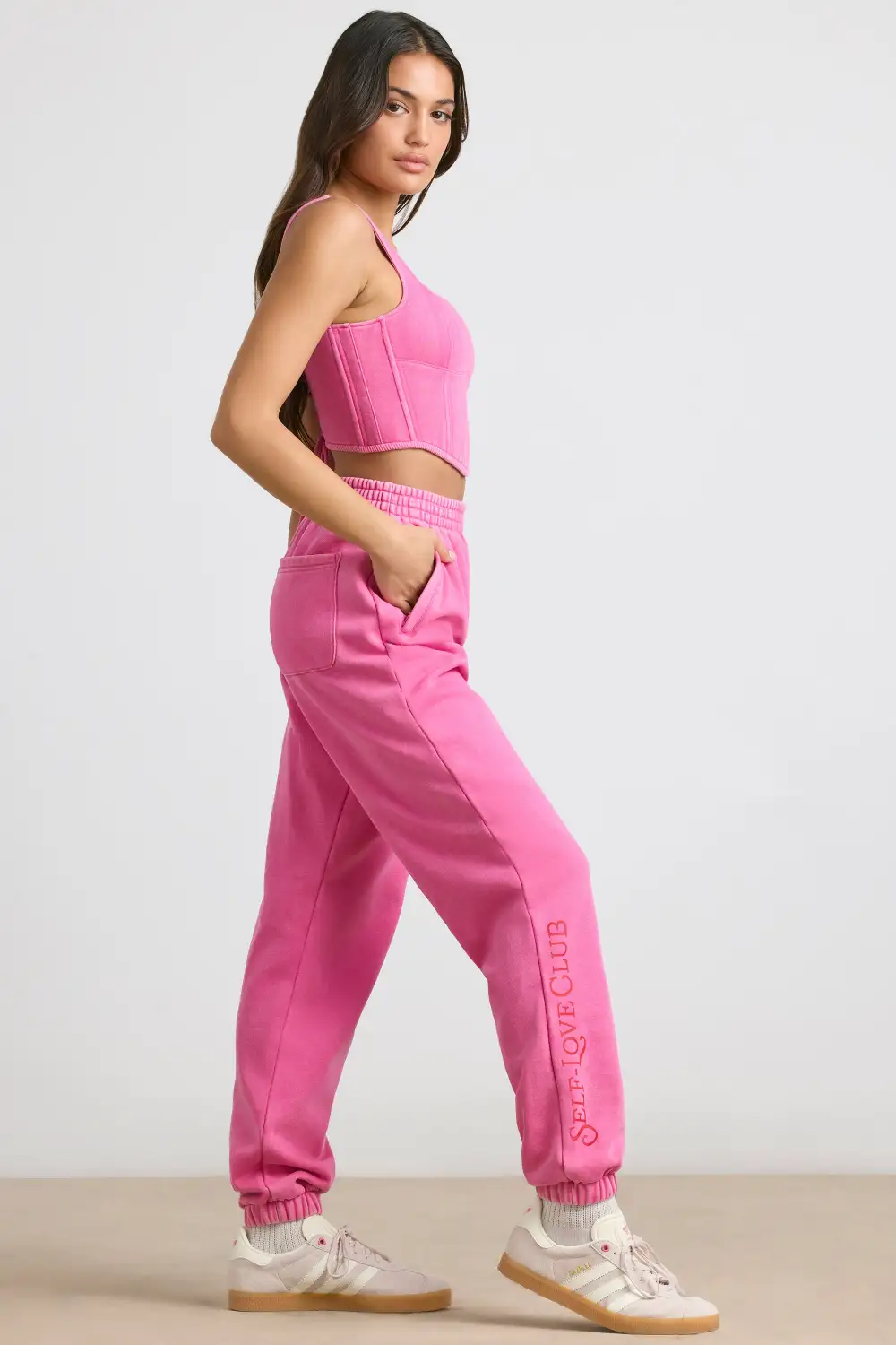Devotion - Oversized Joggers in Hot Pink