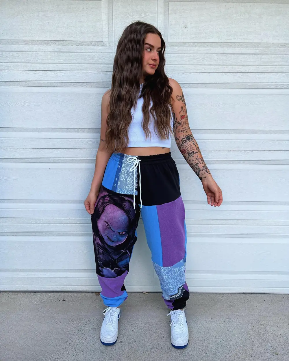 Purple sweatpants how perfect and cozy piece for your Halloween day
