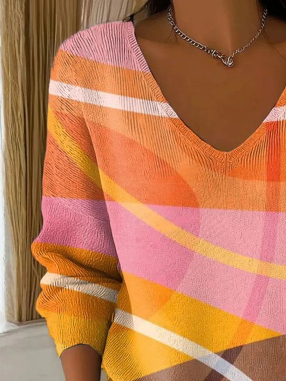 Casual V Neck Sweater