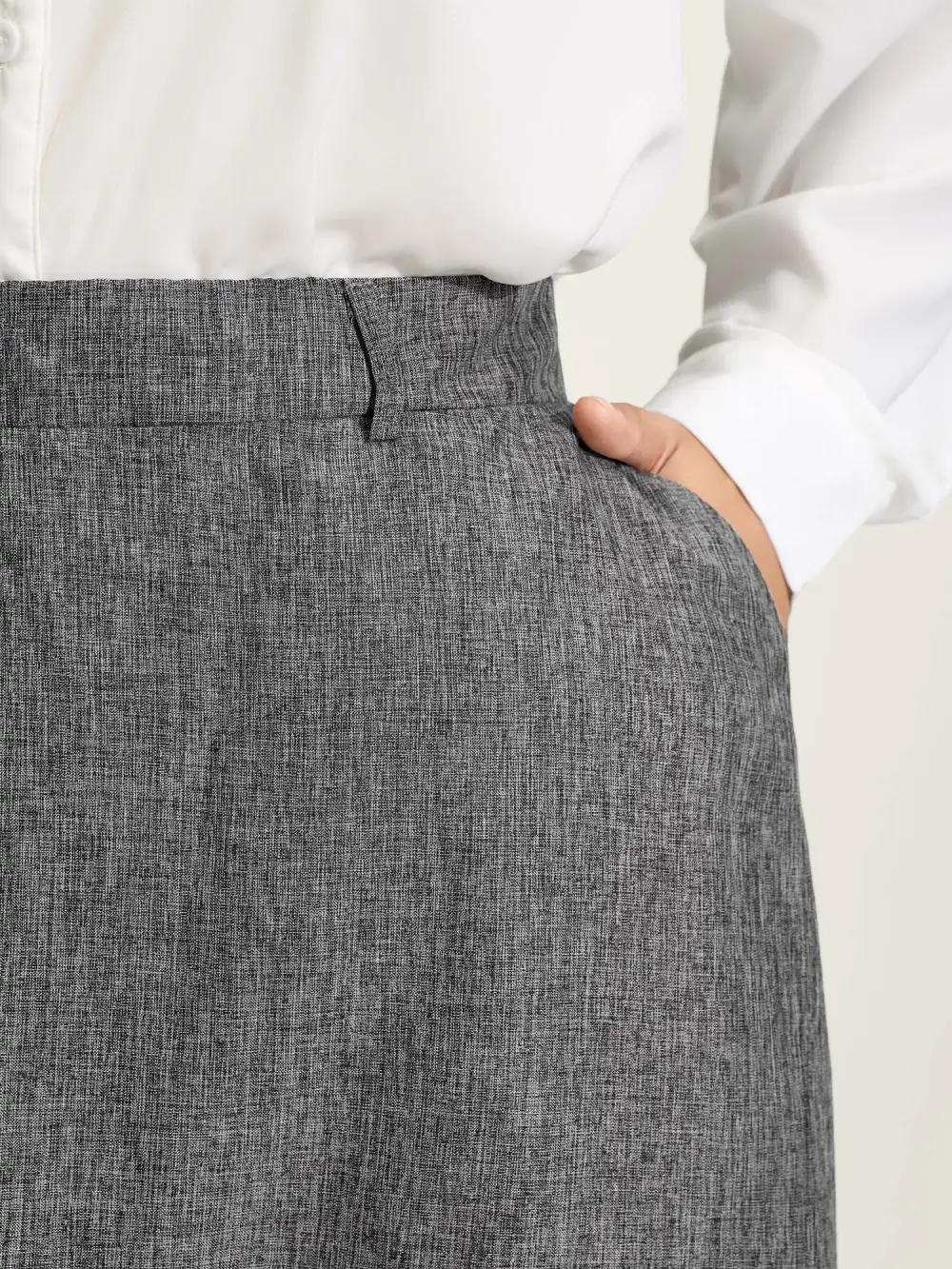 Textured Flared Solid Maxi Skirt