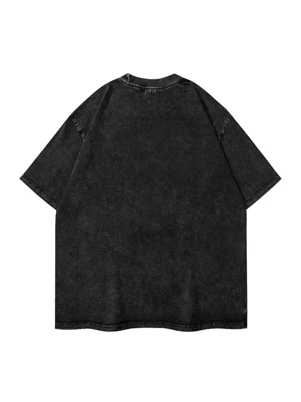 Retro Creative Letter Finger T-shirt - 1647