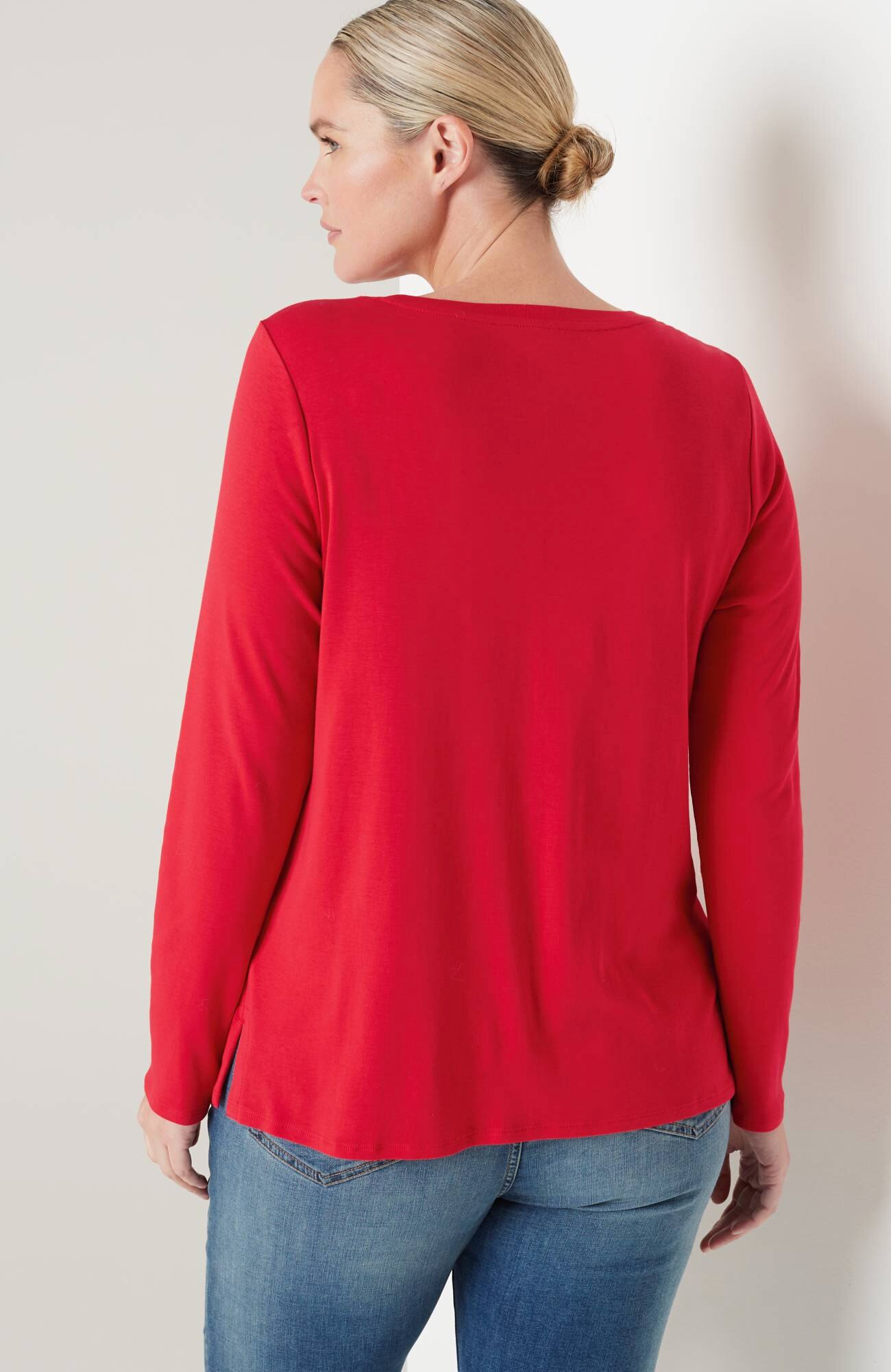 long-sleeve pima crew-neck tee