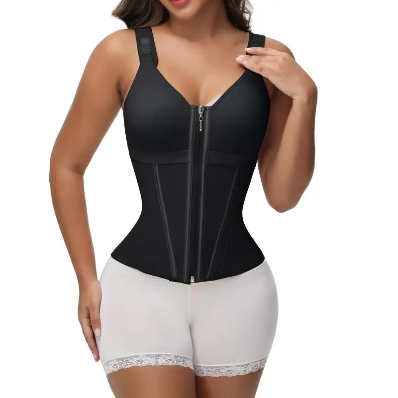Women's Tummy Control Shapewear with Bra & Adjustable Straps – Waist Slimming Workout Girdle