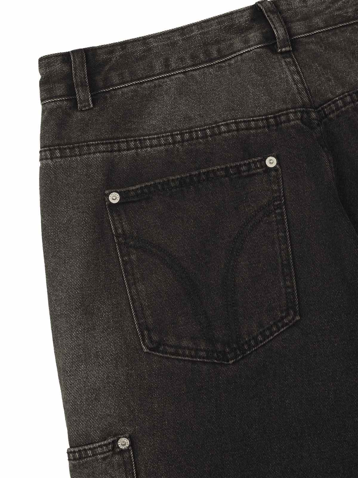 Multi-pocket Zipper Design Washed Hip-Hop Jeans - 2112