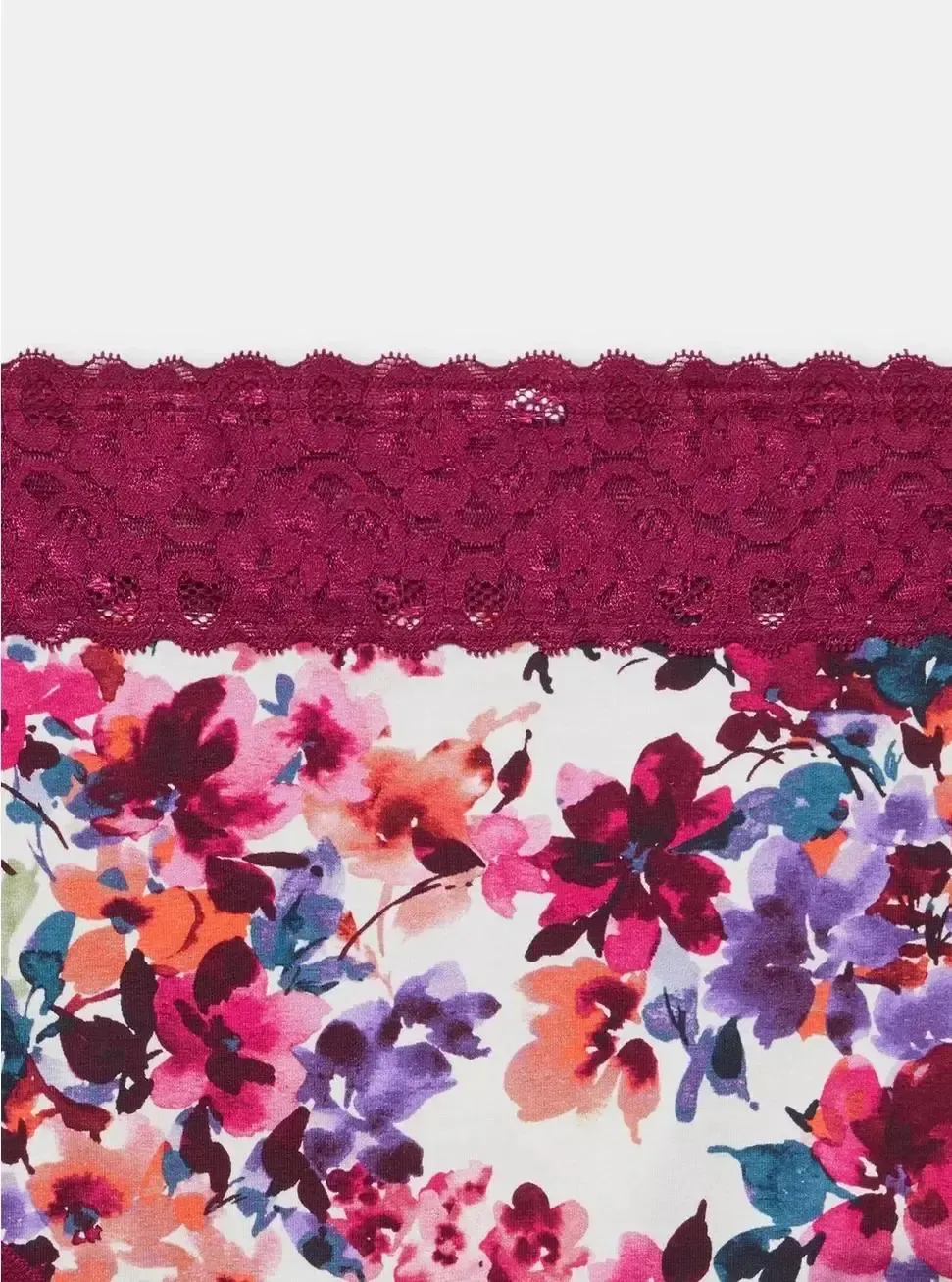 5 PACKS COTTON MID RISE HIPSTER LACE TRIM PANTY