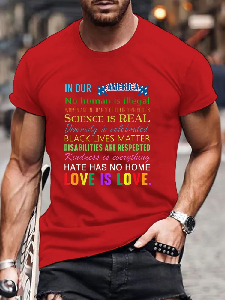 Men'S T-Shirt Science Is Real Black Lives Matter Womens Love Is Love LGBTQ T Shirt