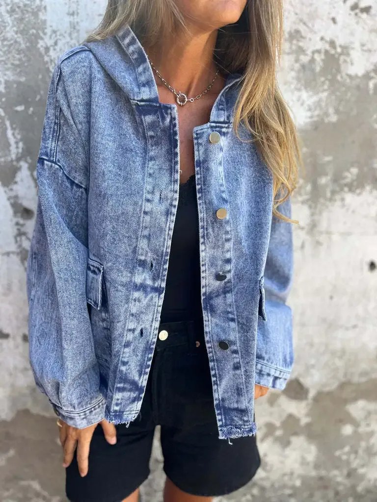 Denim Hooded Jacket