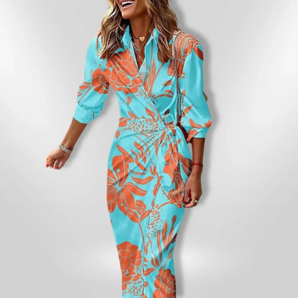 SELENA | Printed Wrap Dress