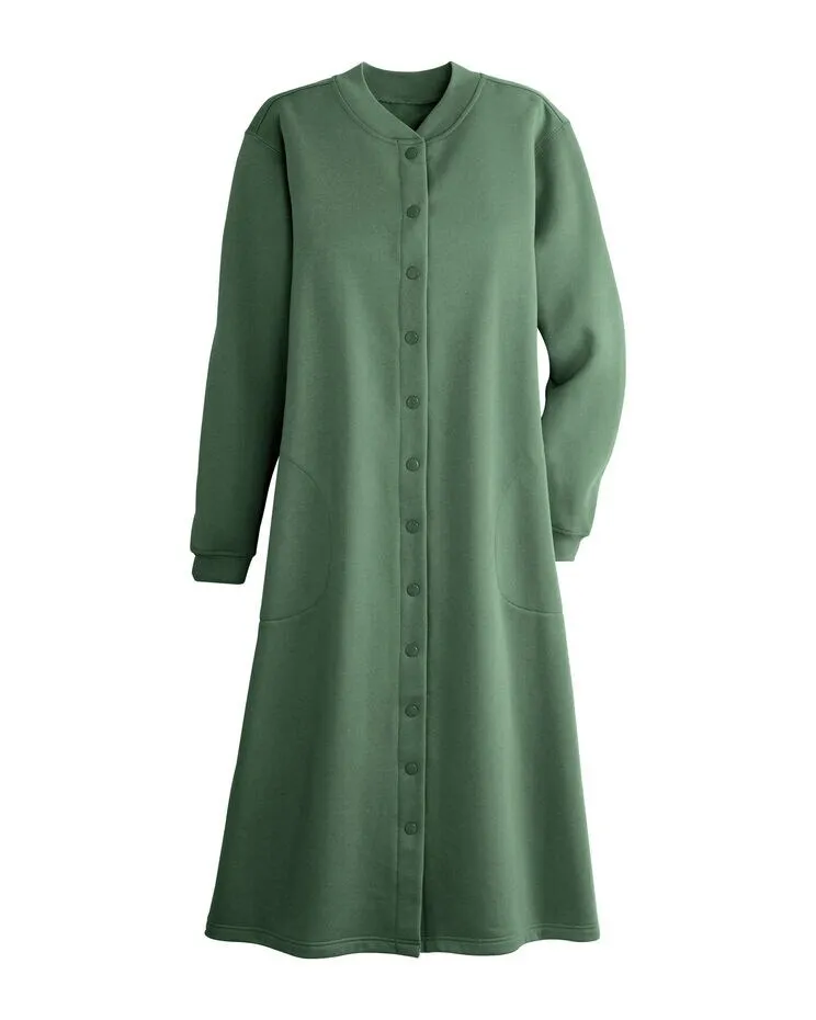 Better-Than-Basic Fleece Snap Front Robe