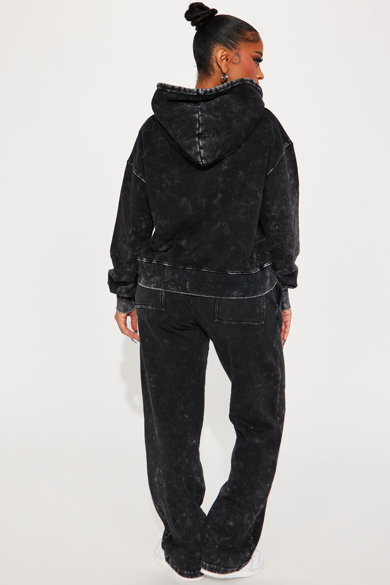 Kira Mineral Wash Pant Set - Black