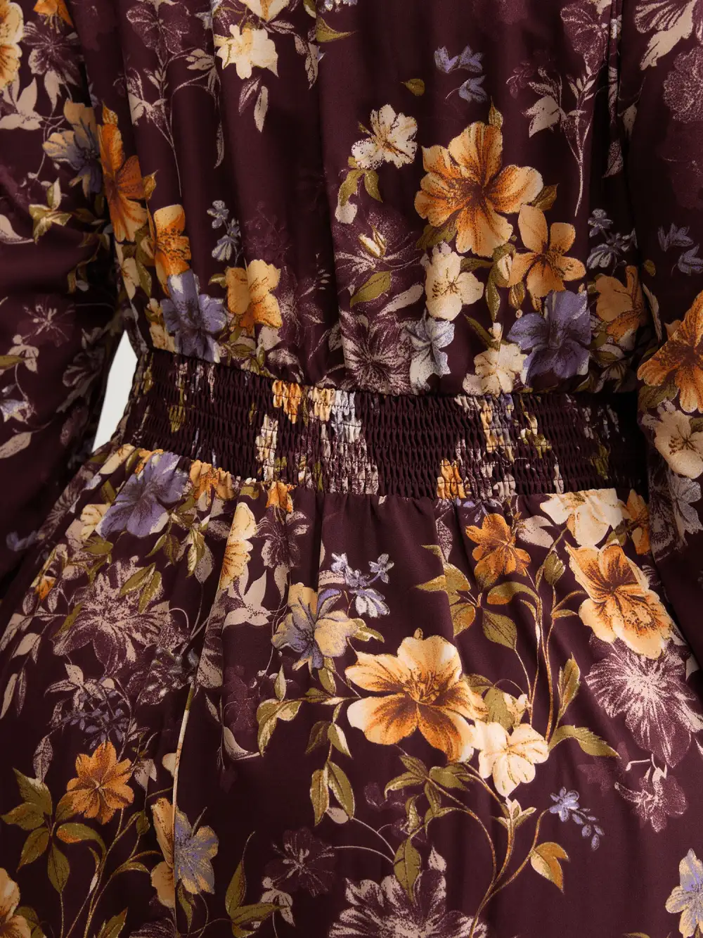 Floral Lace Print Pockets Maxi Dress