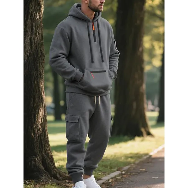 Men's Warm Fleece-Lined Workwear Set