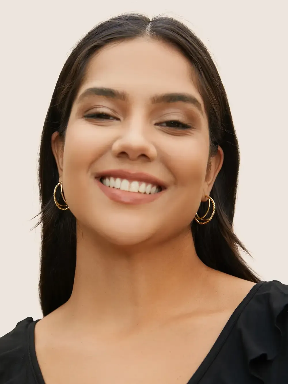 Tiered Twist Hoop Earrings