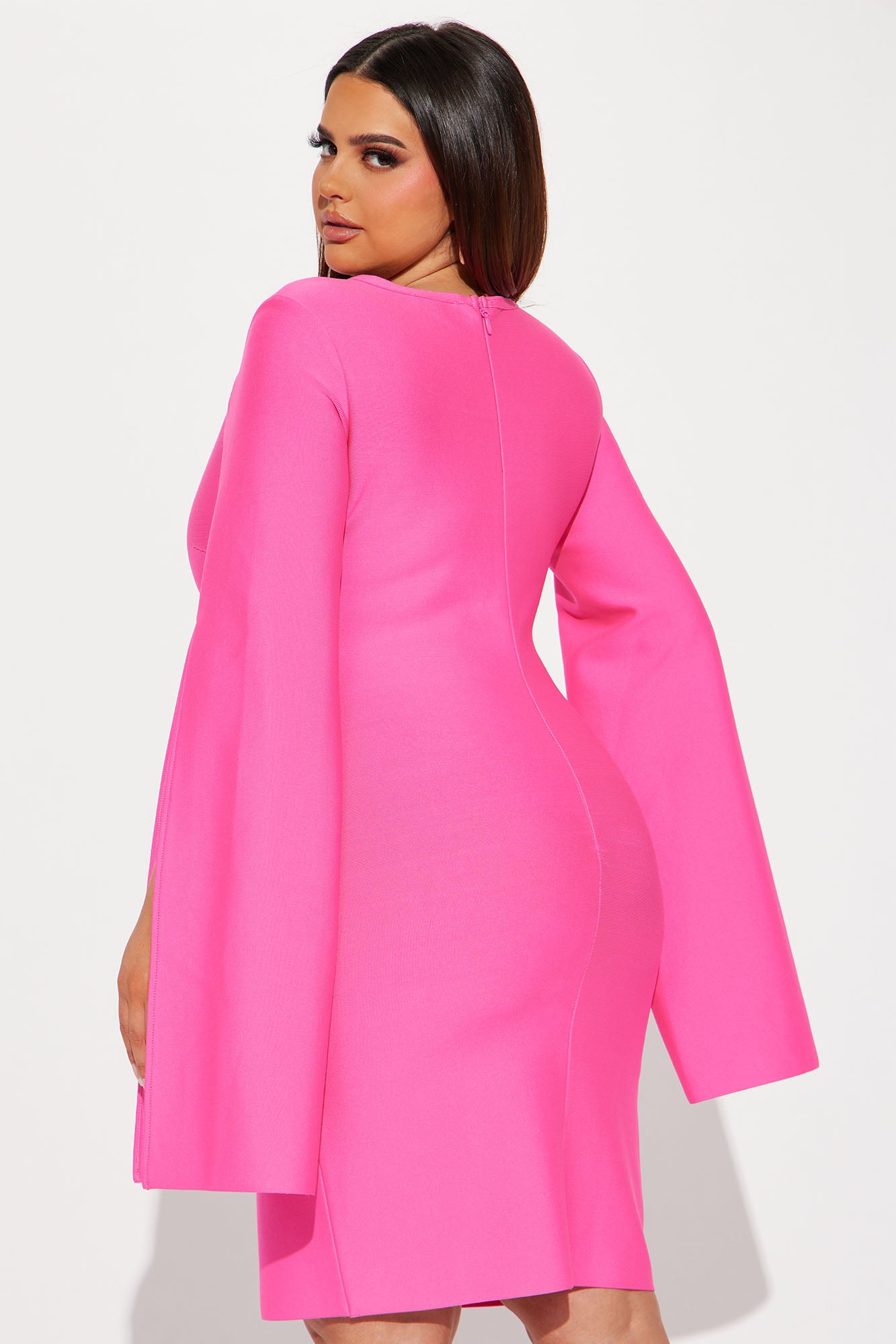 Hong Kong Bandage Midi Dress - Pink