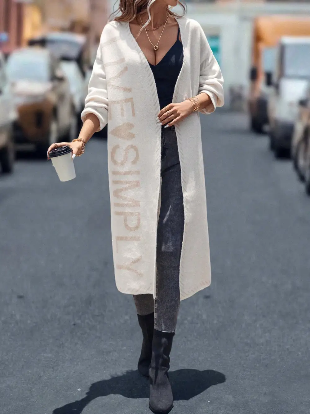 Solid Raglan Sleeve Open Front Cardigan