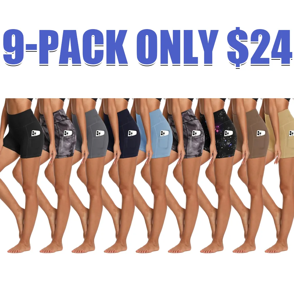 Women's High Waist Biker Shorts with Pockets – Plus Size, 5